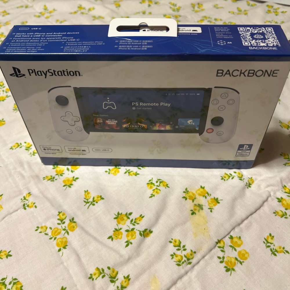 Sony White Handheld Console for Mobile Gaming